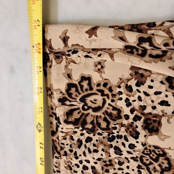 Midi Flare Leopard Paisley Floral Pull on Skirt Apostrophe‎ Stretch Boho Cheetah - Picture 5 of 6